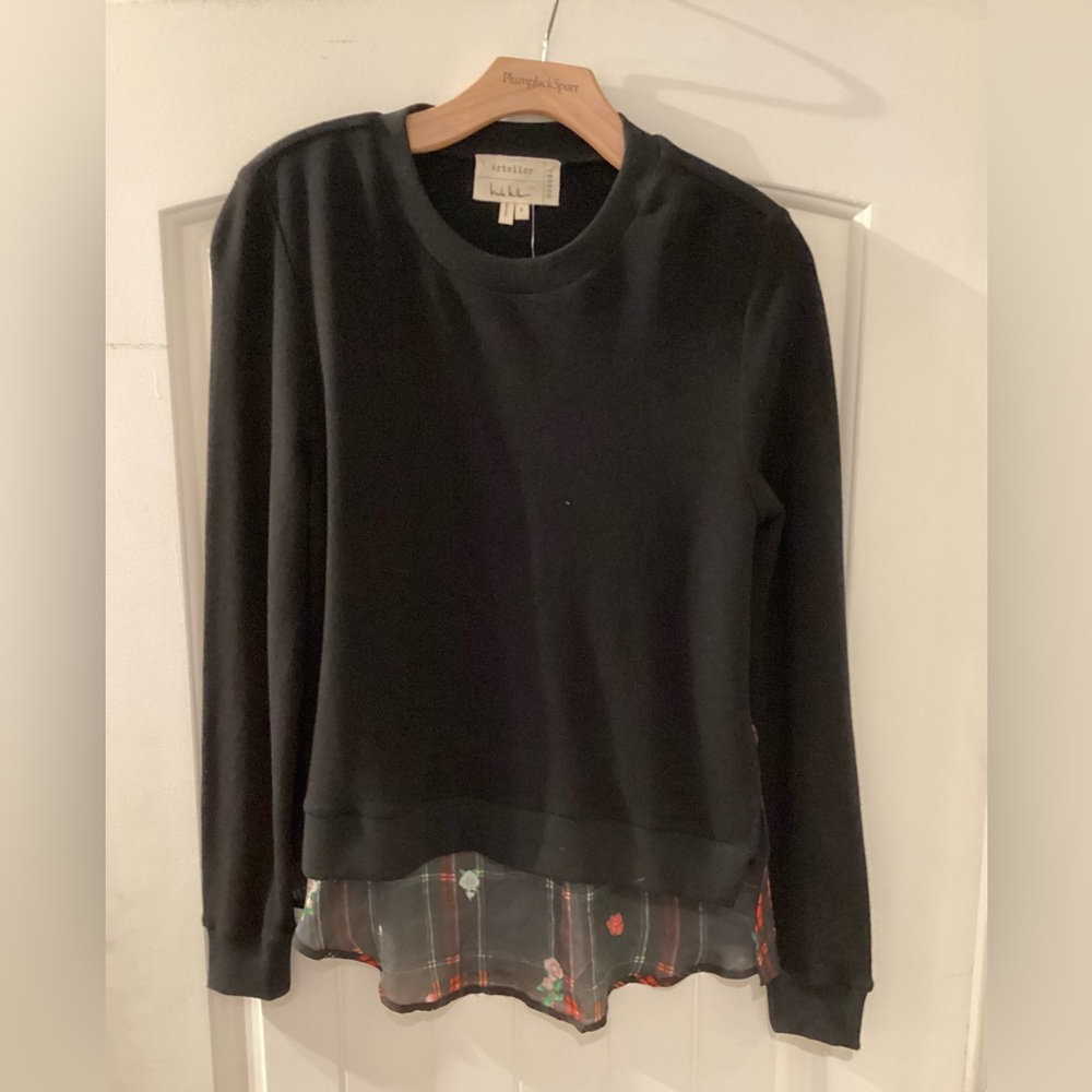 Nicole Miller silk combo top